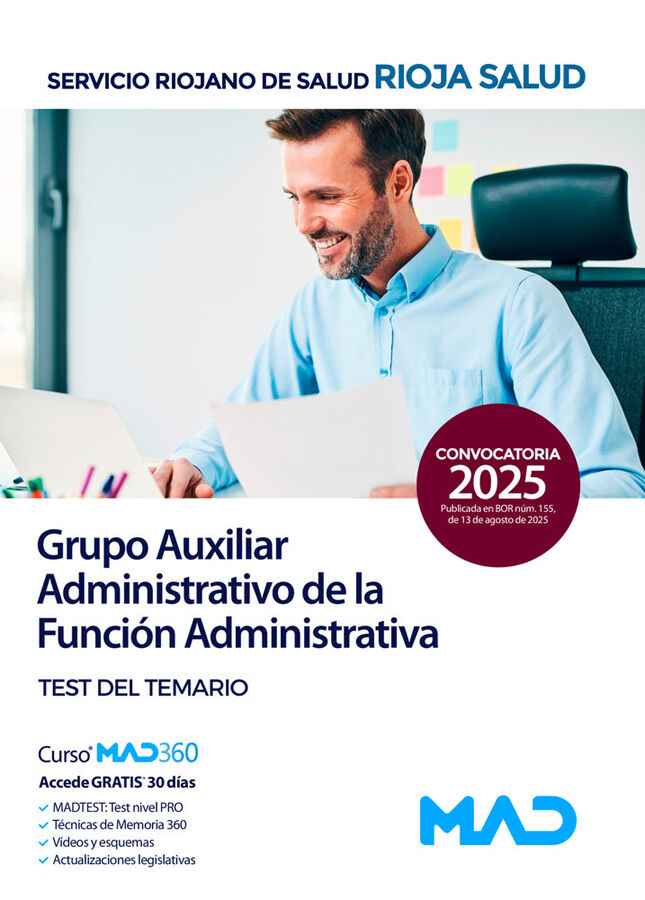 Grupo Auxiliar Administrativo de la Funci&oacute;n Administrativa del Servicio Riojano de Salud. Test