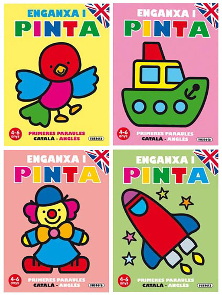 Enganxa i pinta primeres paraules català- anglès