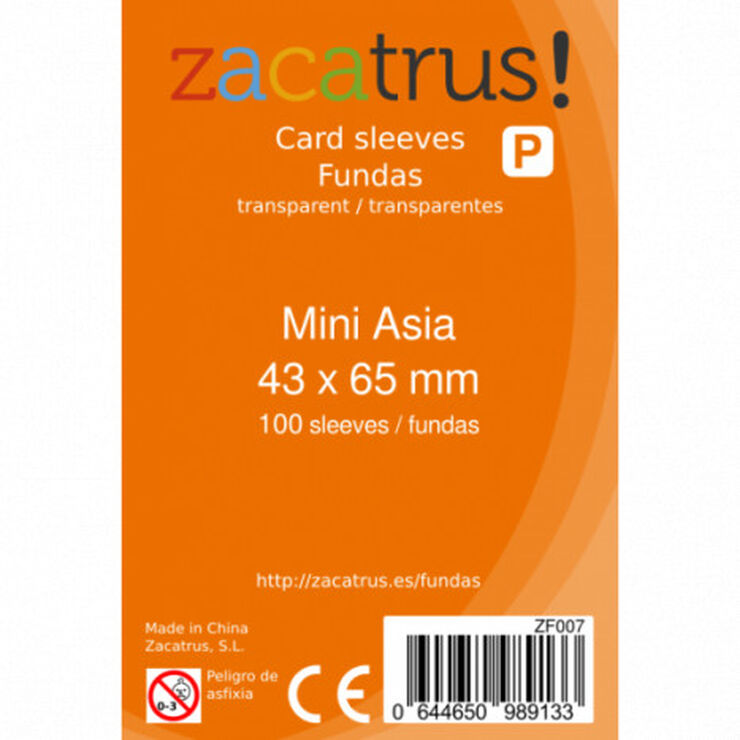 Funda cartas Zacatrus Mini Asia 100U