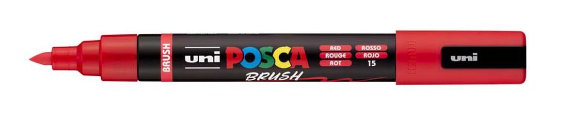 Marcador Posca PC-5BR pincel 1-4mm rojo