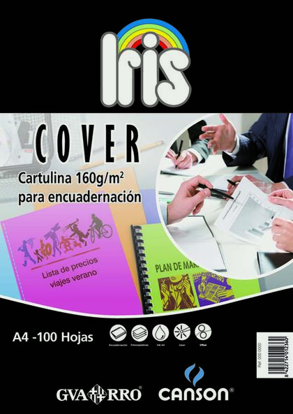 Cartulina Canson Cover IRIS 21x29,7 180g Blanco 100 hojas Cartulina Canson Cover IRIS 21x29,7 180g Blanco 100 hojas