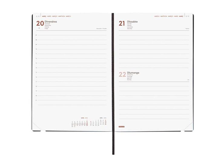 Agenda Finocam Mara Y10 día/pág cat 2026 azul