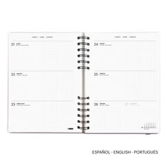 Agenda Miquelrius Plus Wire-O Semana Vista Multiling&uuml;e 2027 Negro