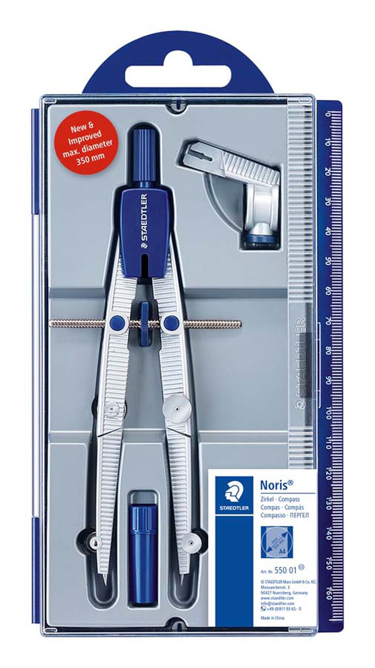 Compàs amb adaptador Staedtler Noris 550 01 Compàs amb adaptador Staedtler Noris 550 01