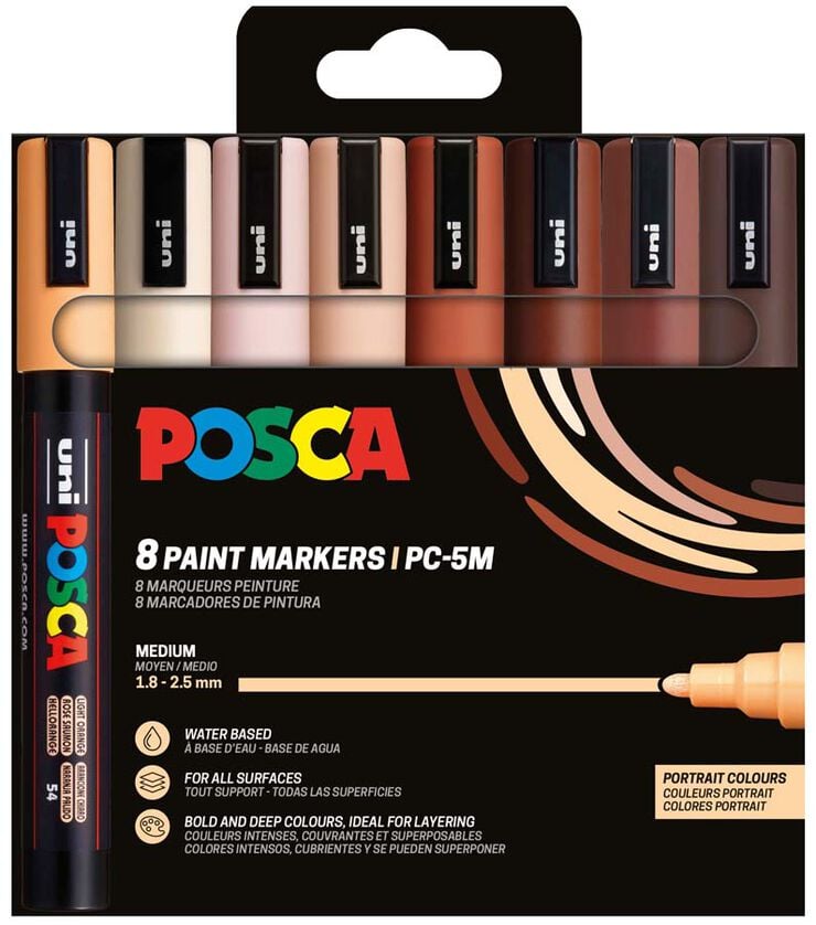 Rotuladores Posca PC-5M 1,8-2,5mm Portrait Tons Piel