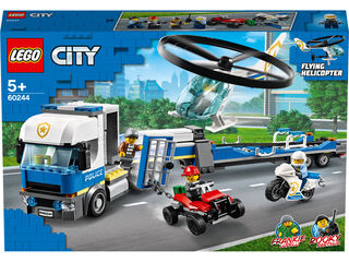 LEGO® City Police Policía: Camión de Transporte delHelicóptero 60244
