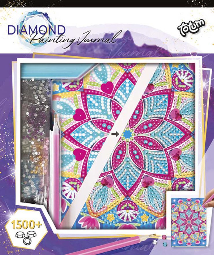 Libro decora con Diamantes Mandala Azul