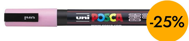 Rotulador Posca PC-3M 0,9-1,3mm rosa claro