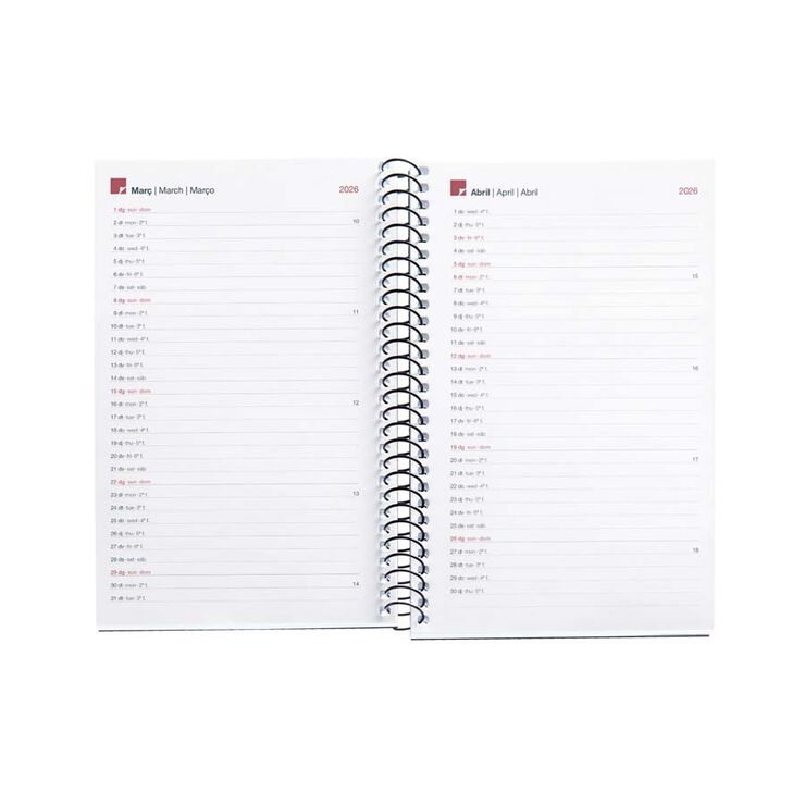 Agenda Espiral Miquelrius Activa dia/pàg català 2026 City negre