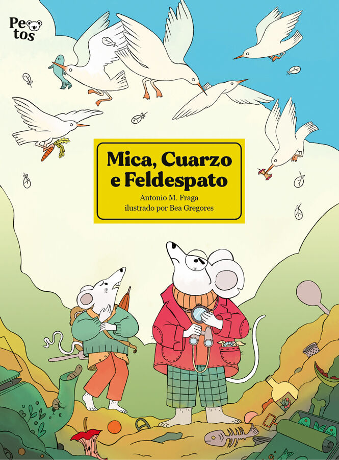 Mica, cuarzo e feldespato