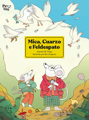 Mica, cuarzo e feldespato