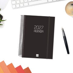 Agenda Finocam Opaque Dia P&agrave;gina 2027 Castell&agrave; Negre