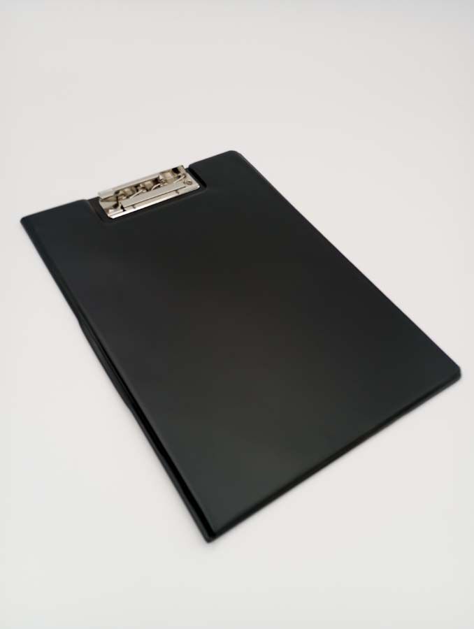 Carpeta con clip superior Abacus Folio negro