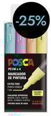 Rotuladores Posca PC-1M pastel 4 colores