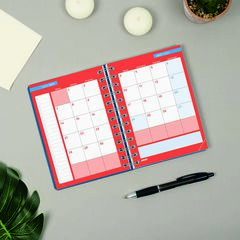 Agenda Escolar Finocam Cosmoflex 1/8 D&iacute;a/P&aacute;gina Catal&aacute;n 2026-27 Azul