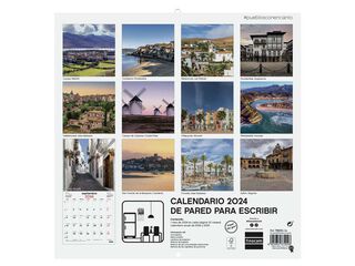 Calendario pared Finocam 30X30 2024 Pueblos Encanto cas