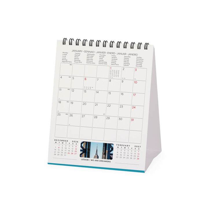 Calendario Legami 12x14,5 Sobremesa New York Multiling&uuml;e 2027