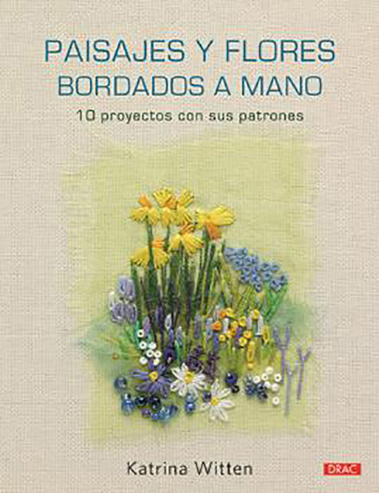 Paisajes y flores bordados a mano. 10 pr