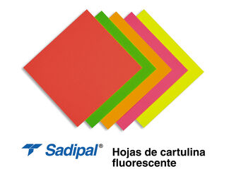 Cartulina Sadipal Fluo 50x65cm 230g rosa