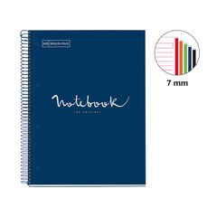 Notebook 5 A4 Tapa extrad. 120H Raya Mrius Emotions Azul Marino