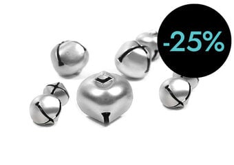 Cascabeles plateados 30u