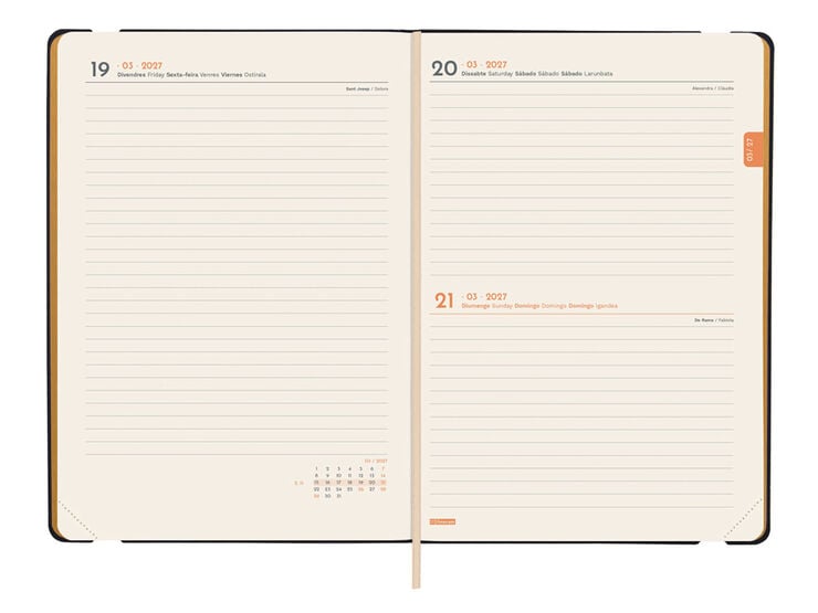 Agenda Finocam Joy D&iacute;a P&aacute;gina 2027 Catal&aacute;n Lema