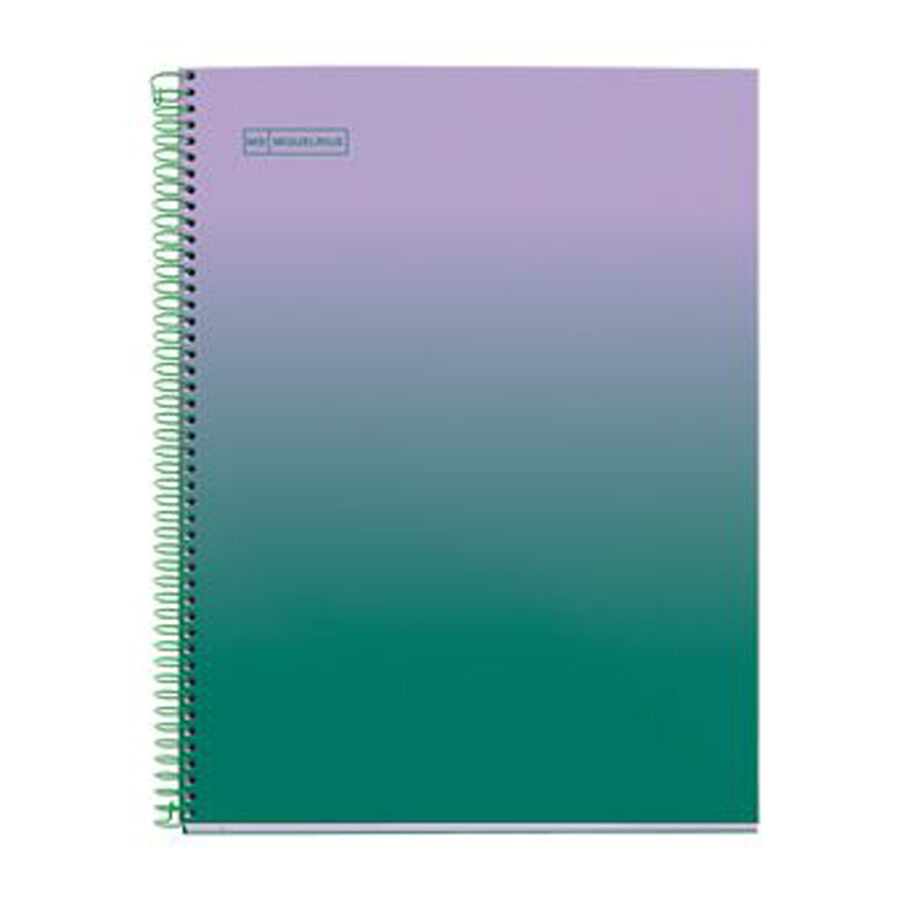 Notebook A4 Tapa Extra Dura 80 Hojas 5 &times; 5 Gradient Lavanda y Verde