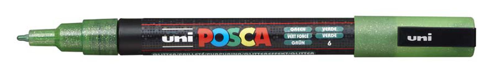 Marcador Posca PC-3M 0,9-1,3 mm. Purpurina 8 colores