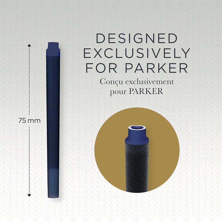 Recambio Pluma Parker azul real - Paquete 5u