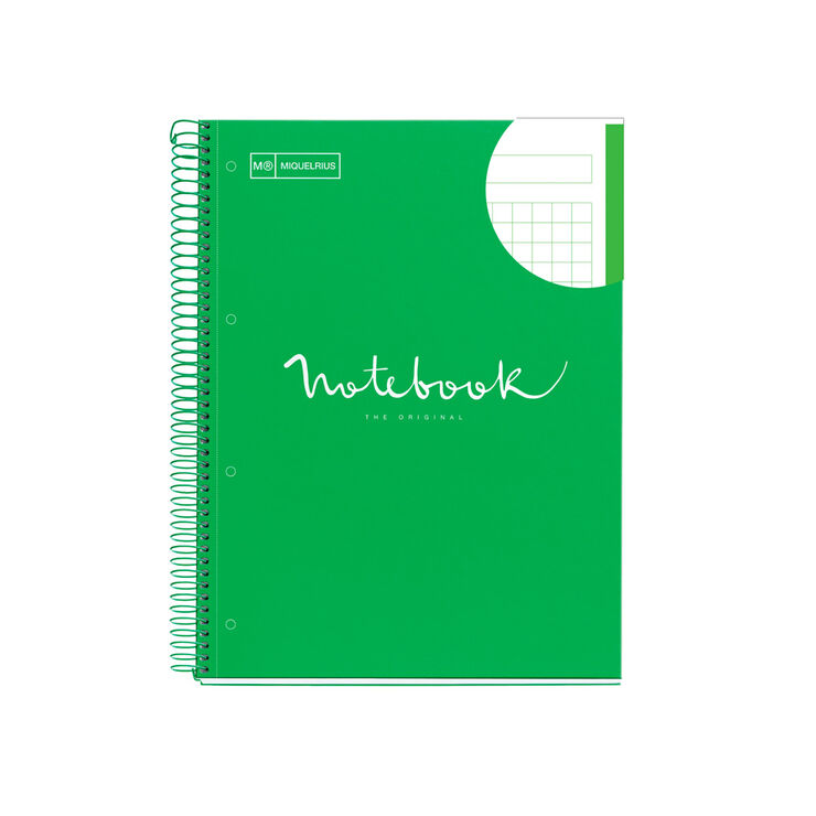 Cuaderno Miquelrius Emotions A4 Tapa Dura 80 hojas 90gr Verde