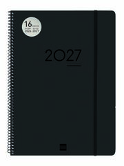 Agenda Finocam 16M Ikon E40 Sem/Vista Vertical Multiling&uuml;e 2026-27 Negro