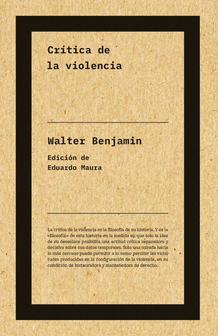 Crítica De La Violencia