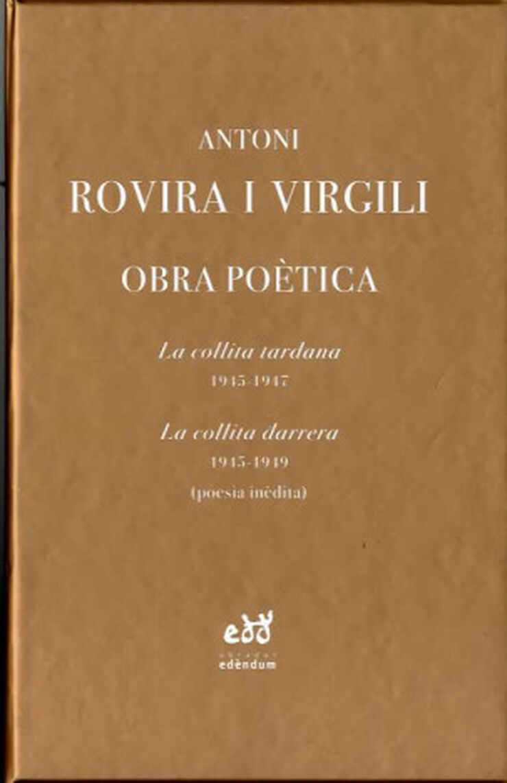 ROVIRA I VIRGILI OBRA POÈTICA