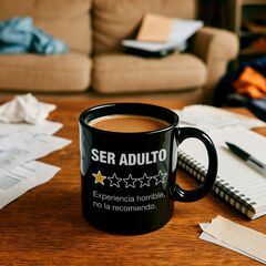 Taza ''Ser adulto experiencia horrible''