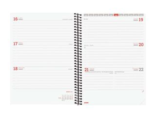 Agenda Finocam escolar espiral E10 sem/vista cas 2025-26 negro