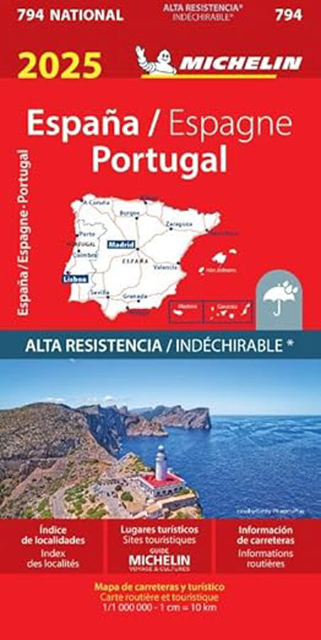 Carte Nationale Espagne, Portugal 2025