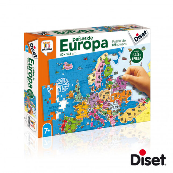 Puzle 125 piezas Países de Europa