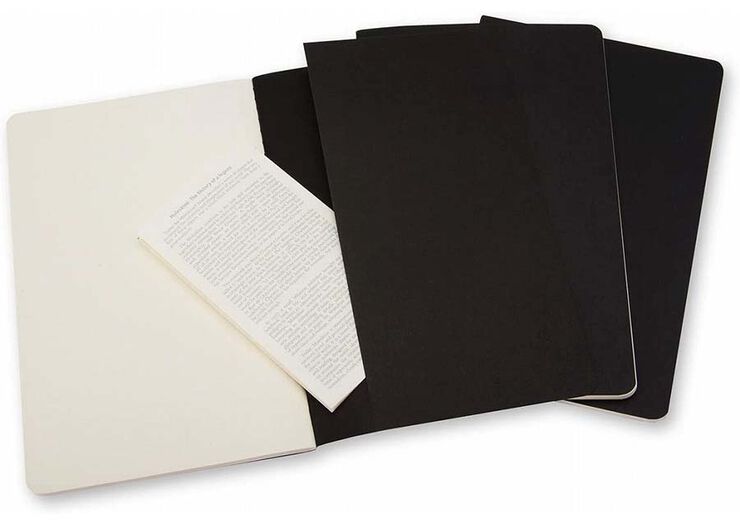 Pack 3 Llibretes Moleskine L negre llis