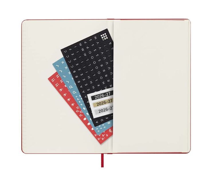 Agenda Moleskine 18 meses d&iacute;a/p&aacute;g L tapa dura rojo
