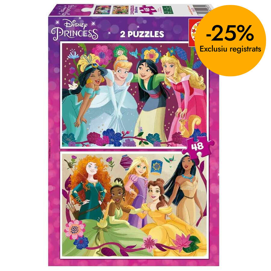 Puzle 2x48 peces Disney Princess