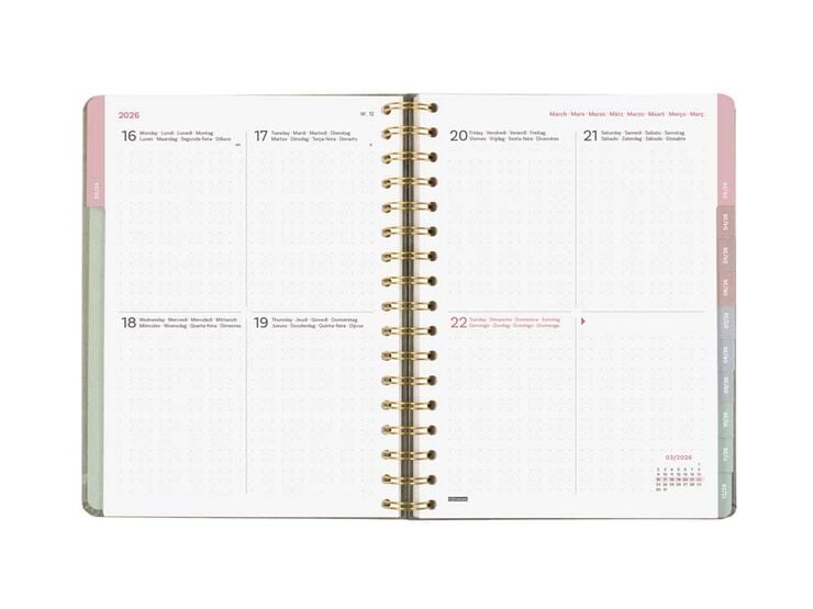 Agenda Finocam Optimal 1/4 sem/vista horizontal mult 2026 Emma