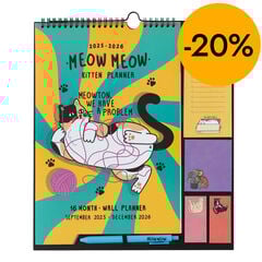 Planificador 16 meses mes/vista mult 2025-26 Meow Meow