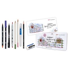 Set Tombow Urban Sketching caixa metall 10 peces