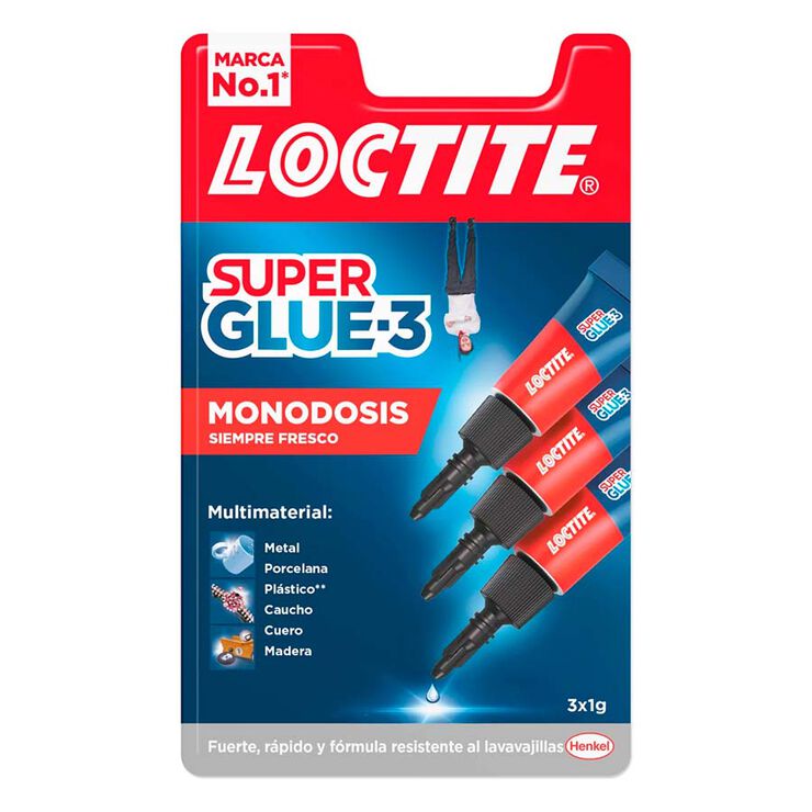 Pegamento líquido Loctite Superglue Mini Trio 1g 3u