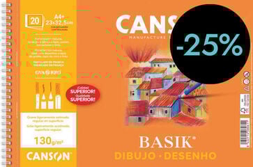 Bloc dibuix Canson Basik A4+ amb requadre 20 fulls