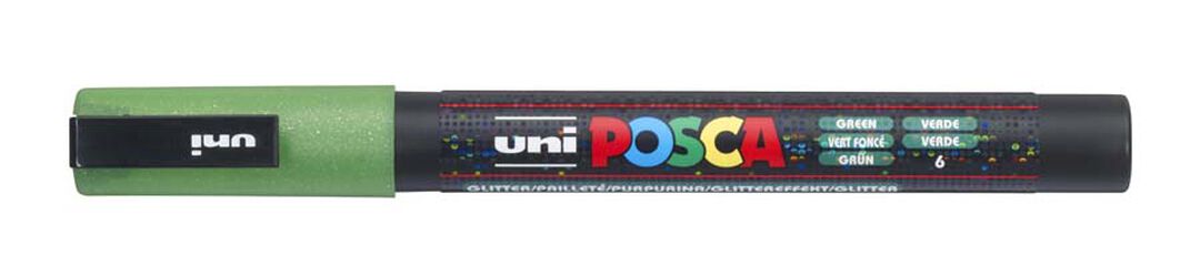 Marcador Posca PC-3M 0,9-1,3 mm. Purpurina 8 colores