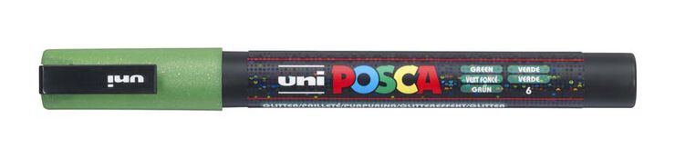 Marcador Posca PC-3M 0,9-1,3 mm. Purpurina 8 colores