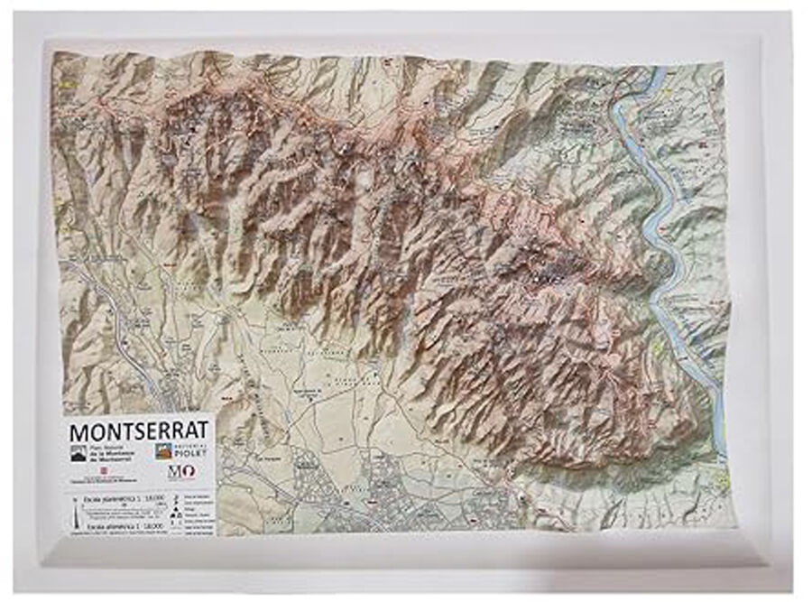 Mapa en relieve de Montserrat