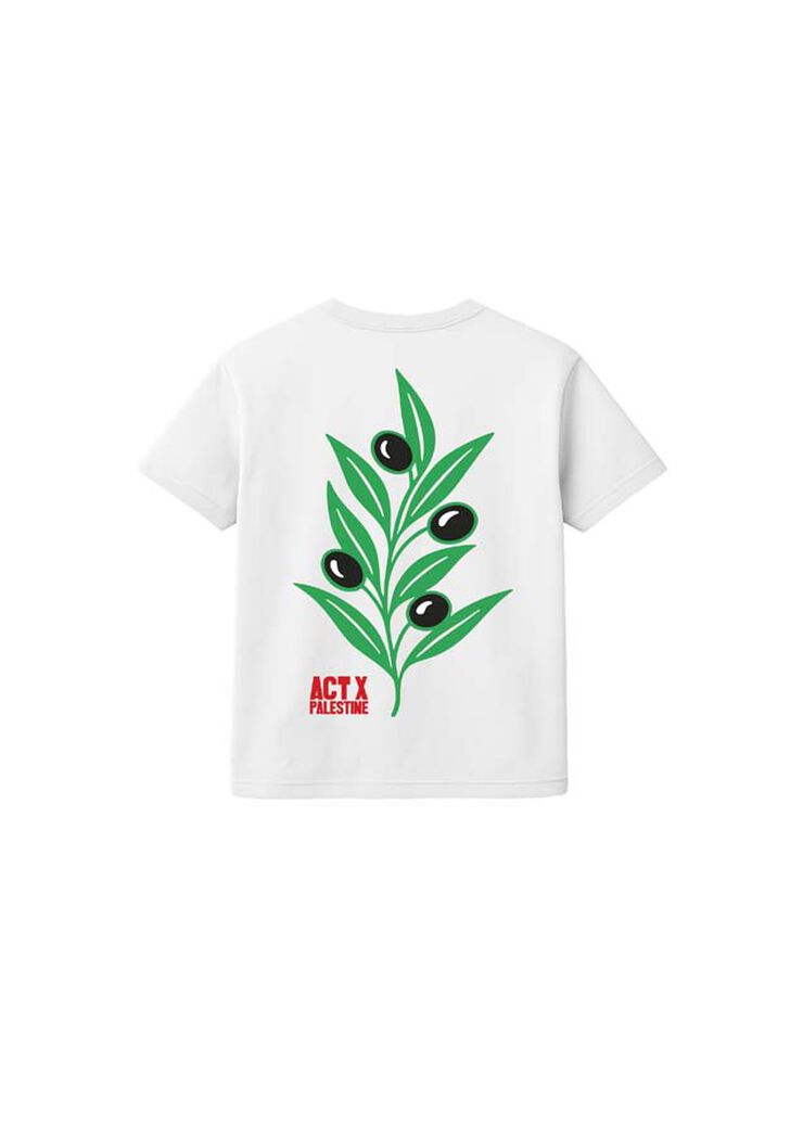 Camiseta Act X Palestine blanco