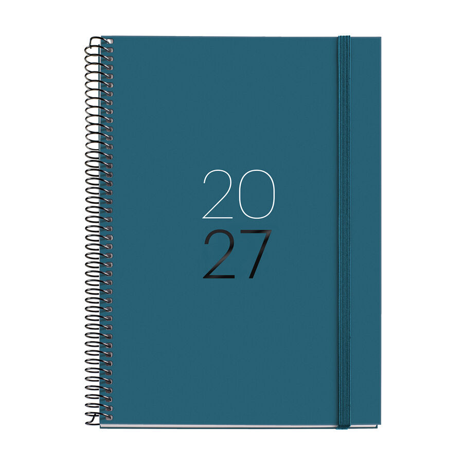 Agenda Miquelrius Especial Plus Dia P&agrave;gina Multiling&uuml;e Calm 2027 Gris